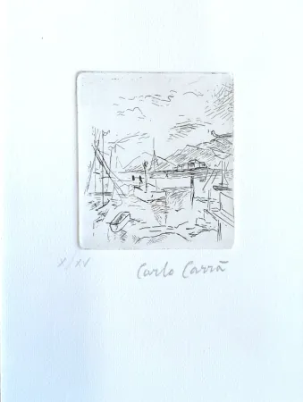 Офорт Carra - Piccolo molo