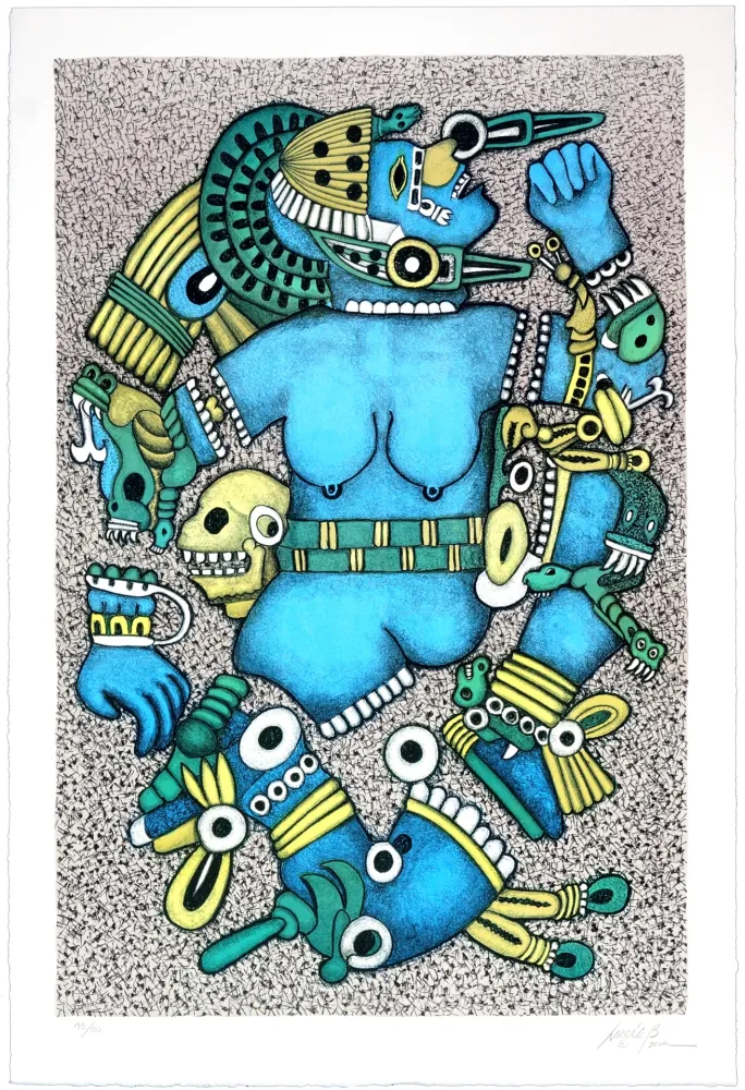 Литография Carrasco Bretón - Coyolxauhqui