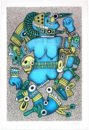 Литография Carrasco Bretón - Coyolxauhqui