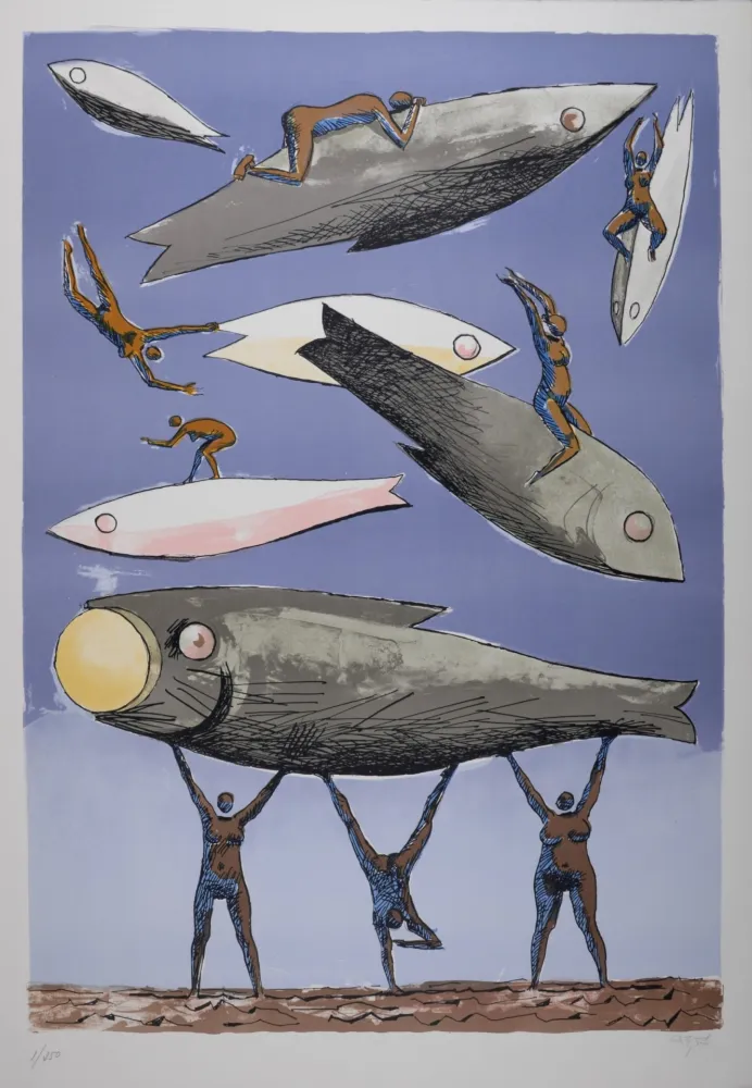 Литография Carybe - Composition