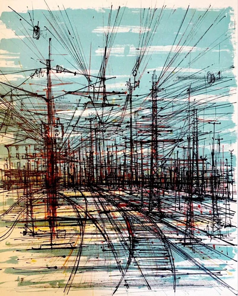 Литография Carzou - La voie ferrée