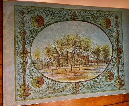 Литография Carzou - Le Château de Rochechouart