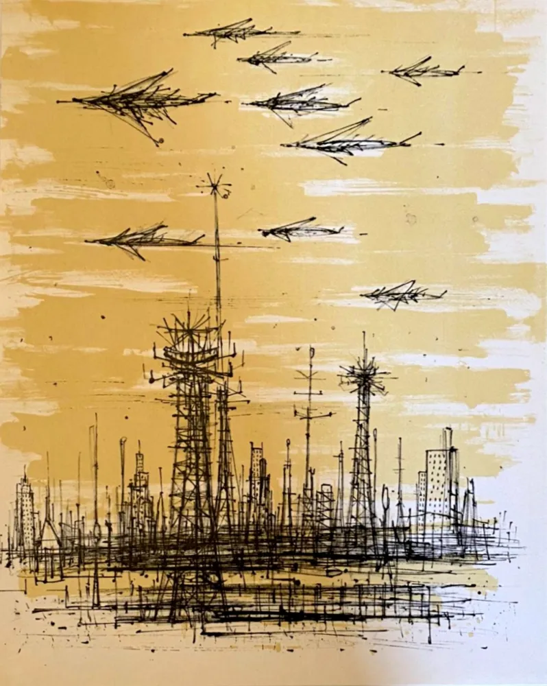 Литография Carzou - L'escadre