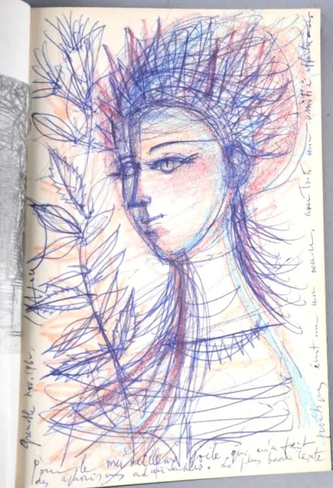 Иллюстрированная Книга Carzou - Original unique drawing