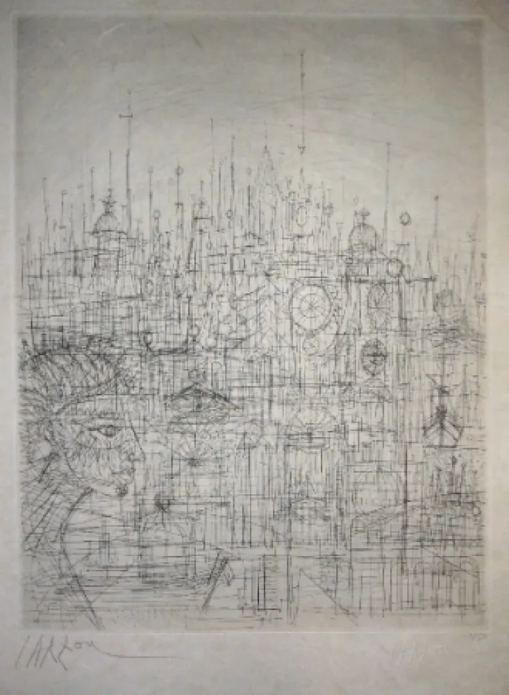 Гравюра Сухой Иглой Carzou - Sans titre 6