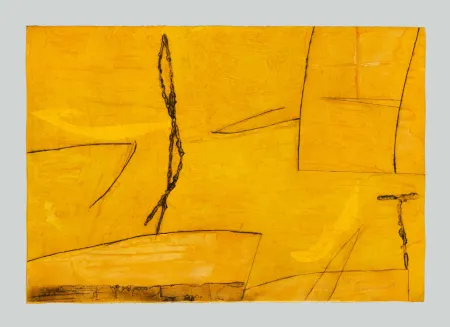 Офорт И Аквитанта Cascella - Composizione gialla