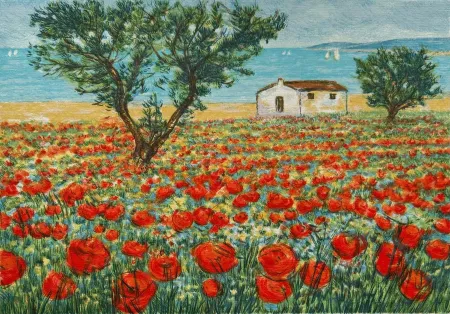 Сериграфия Cascella - Paesaggio