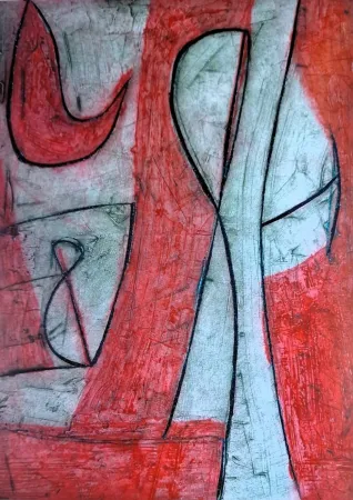Офорт И Аквитанта Cascella - Senza titolo