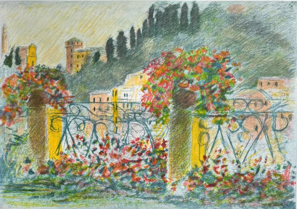 Офорт Cascella - Terrazza a Portofino