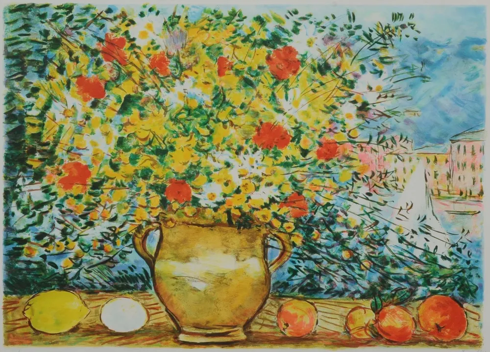 Литография Cascella - Vaso di fiori