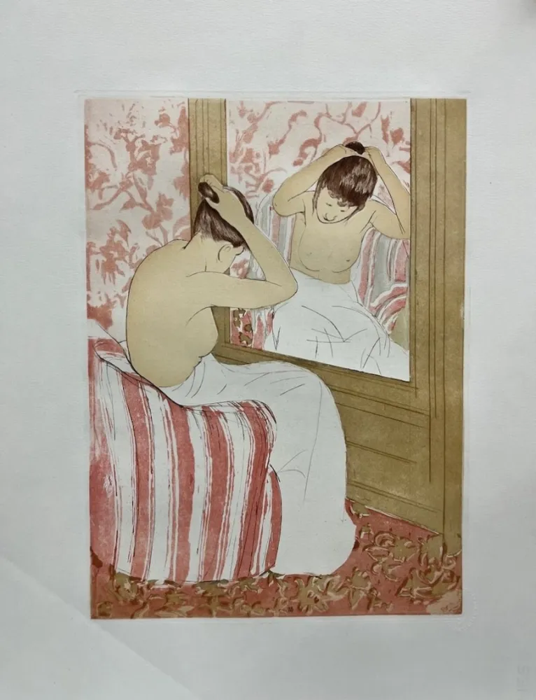 Гравюра Сухой Иглой Cassatt - La coiffure