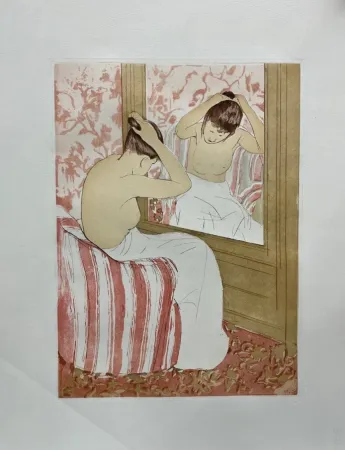Гравюра Сухой Иглой Cassatt - La coiffure