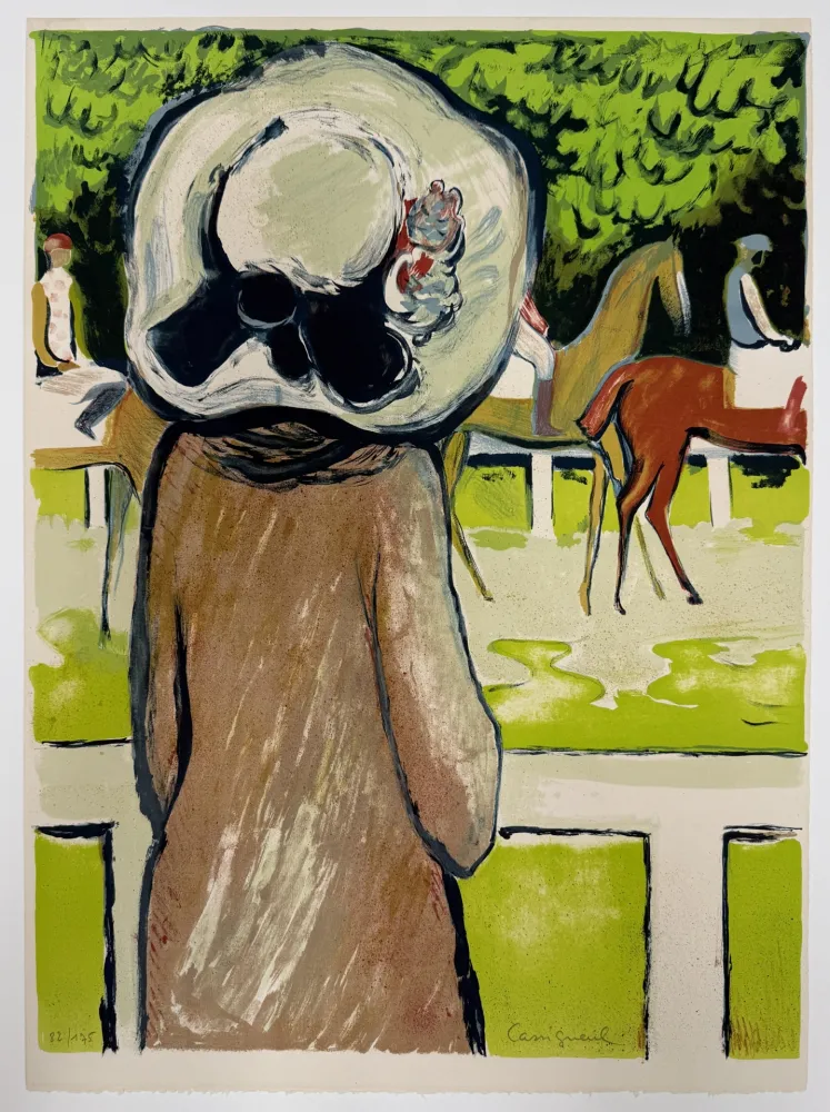 Литография Cassigneul  - Elégante au champ de cours