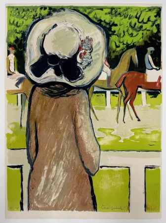 Литография Cassigneul  - Elégante au champ de cours