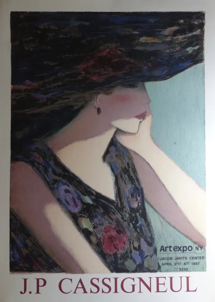 Афиша Cassigneul  - Jean-Pierre Cassigneul (1935 -), art expo New York. 1987. Affiche lithographique