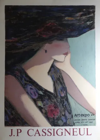 Афиша Cassigneul  - Jean-Pierre Cassigneul (1935 -), art expo New York. 1987. Affiche lithographique