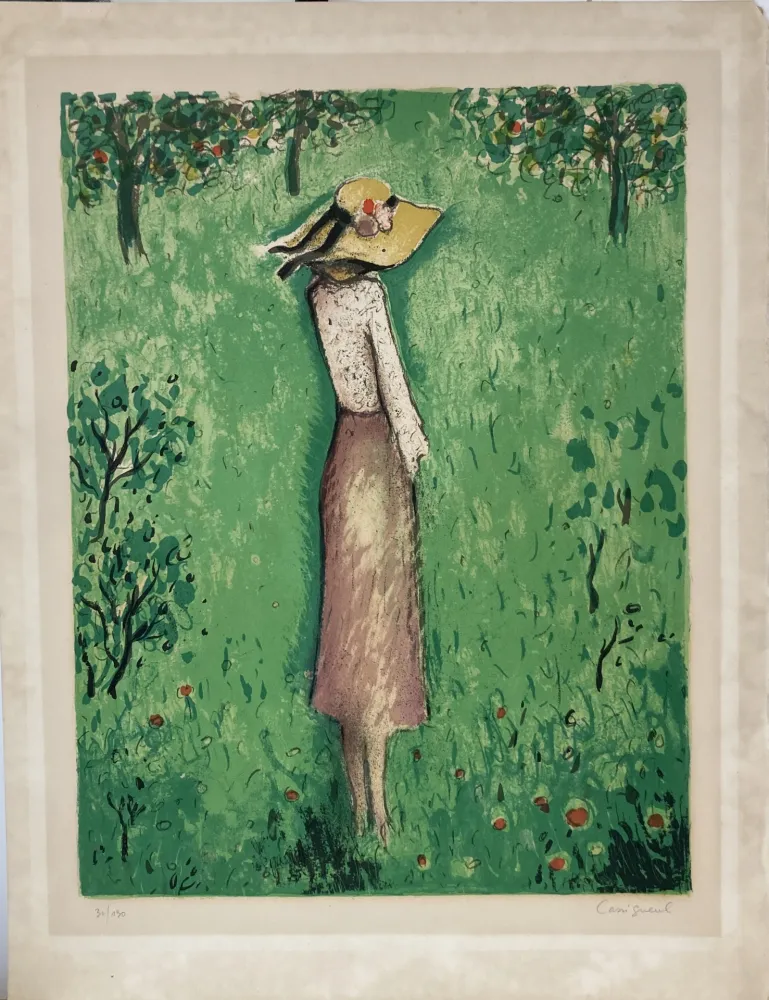 Литография Cassigneul  - Jean-Pierre Cassigneul (né en 1935) Les Pommiers -  1974.