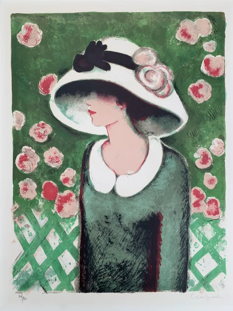 Литография Cassigneul  - La Roseraie