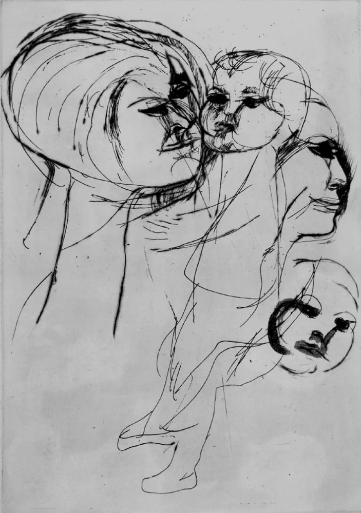 Офорт Cassinari - Enrica e Giovanna