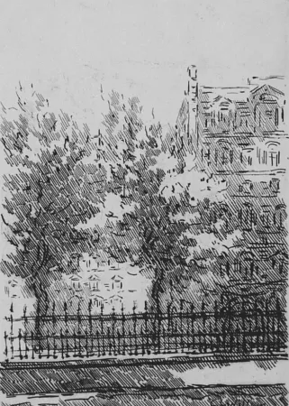 Офорт Castellani - Cancellata del British Museum