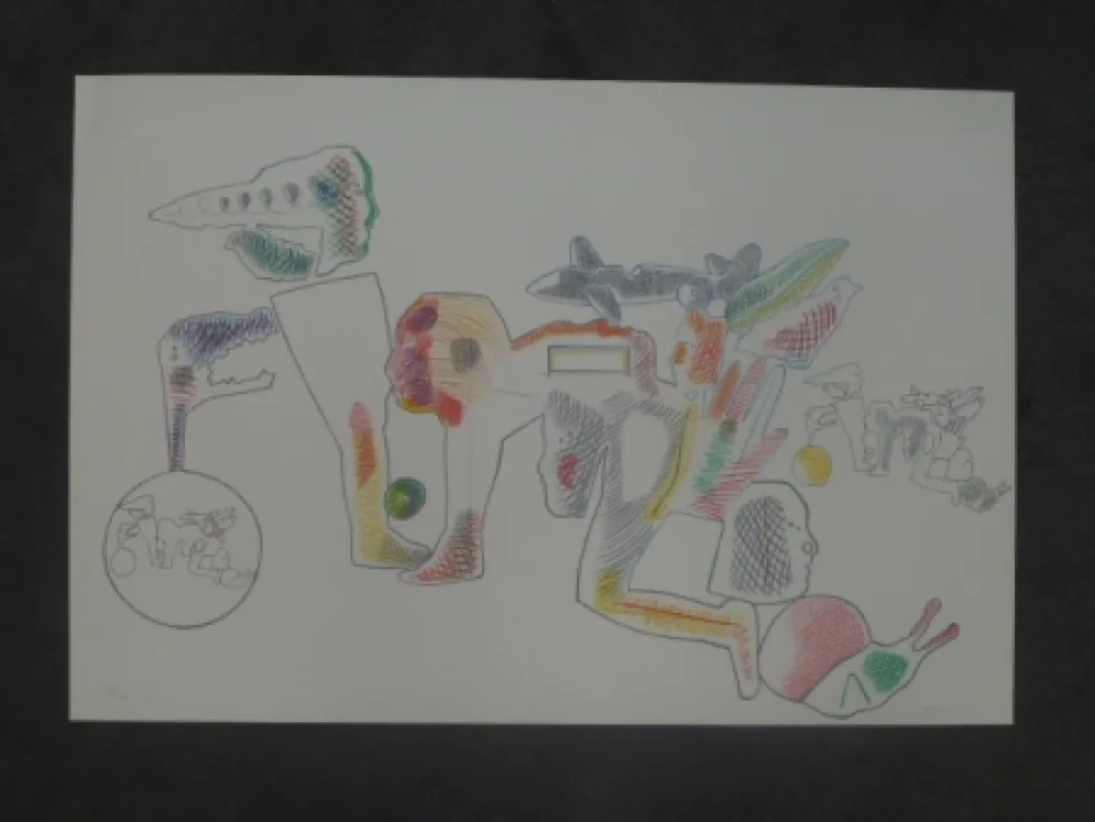 Литография Castillo - Hommage à Joan Prats