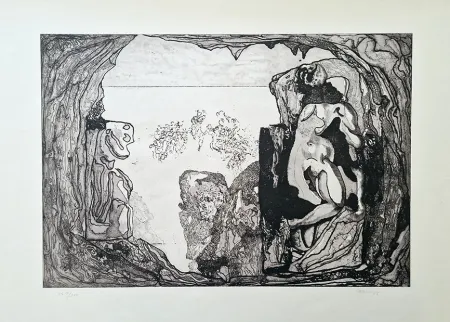 Офорт И Аквитанта Castillo - Omaggio a Michelangelo