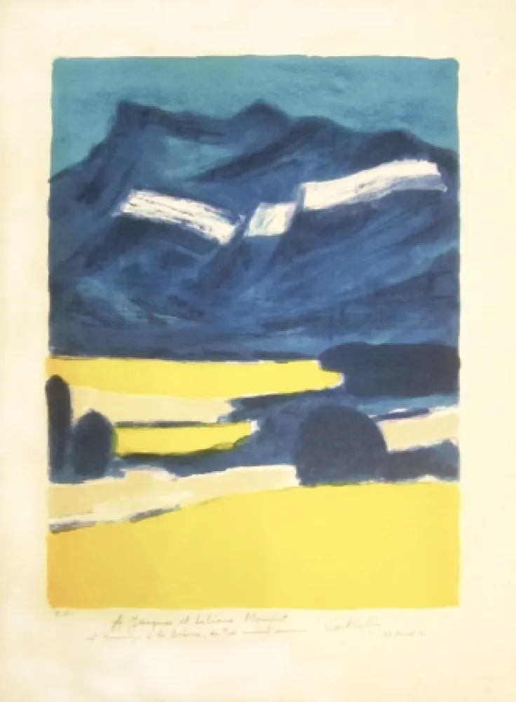 Литография Cathelin - Hommage à la Drôme