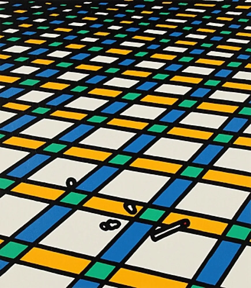 Сериграфия Caulfield - Et moi je suis seul dans ma demeure