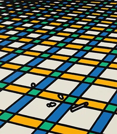 Сериграфия Caulfield - Et moi je suis seul dans ma demeure