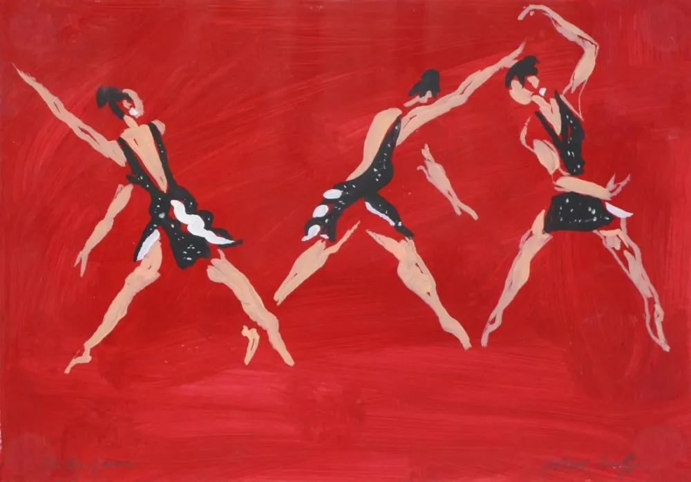 Нет Никаких Технических Caulfield - Untitled (Female Costume Design for “Party Game” 1984