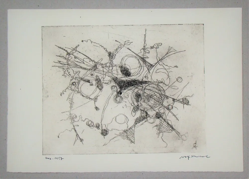 Офорт Cavael - Abstrakte Komposition