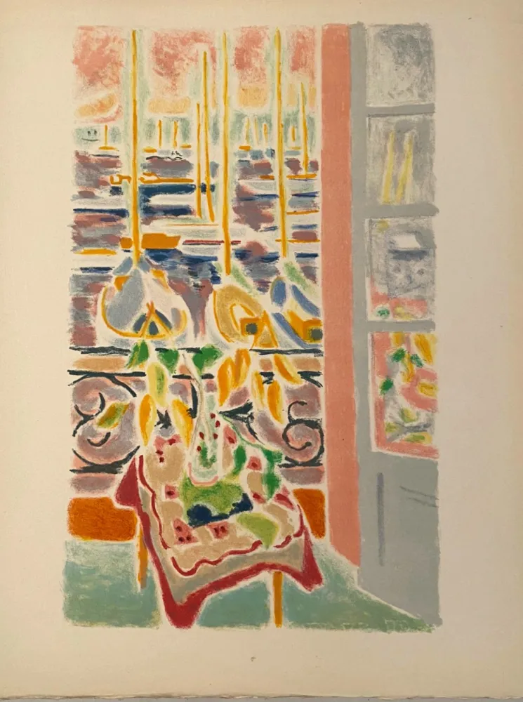 Литография Cavailles - Fenêtre ouverte