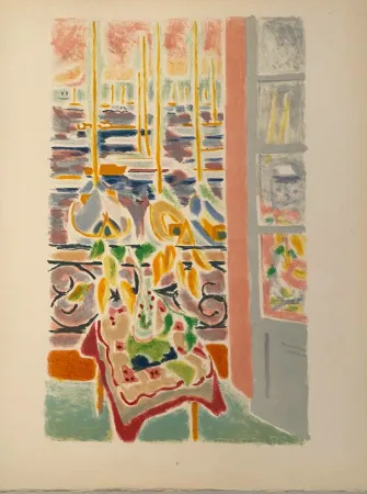 Литография Cavailles - Fenêtre ouverte