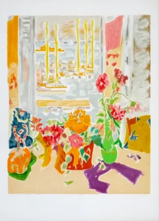 Литография Cavailles - Fenêtre ouverte