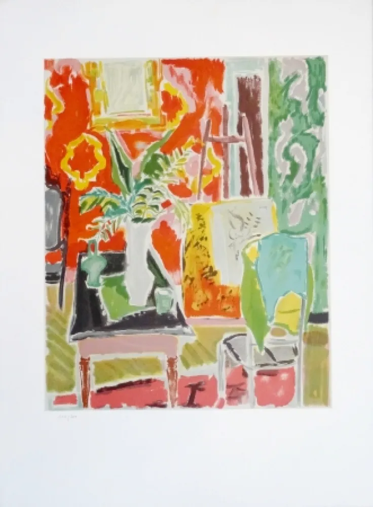 Литография Cavailles - Intérieur 