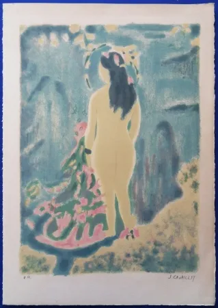 Литография Cavailles - La Baigneuse