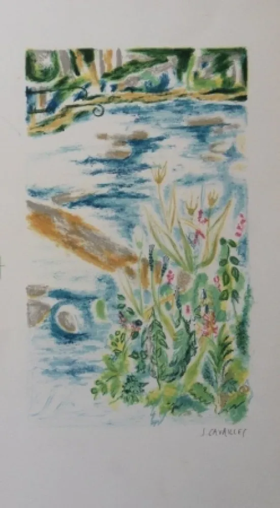Литография Cavailles - L'Etang