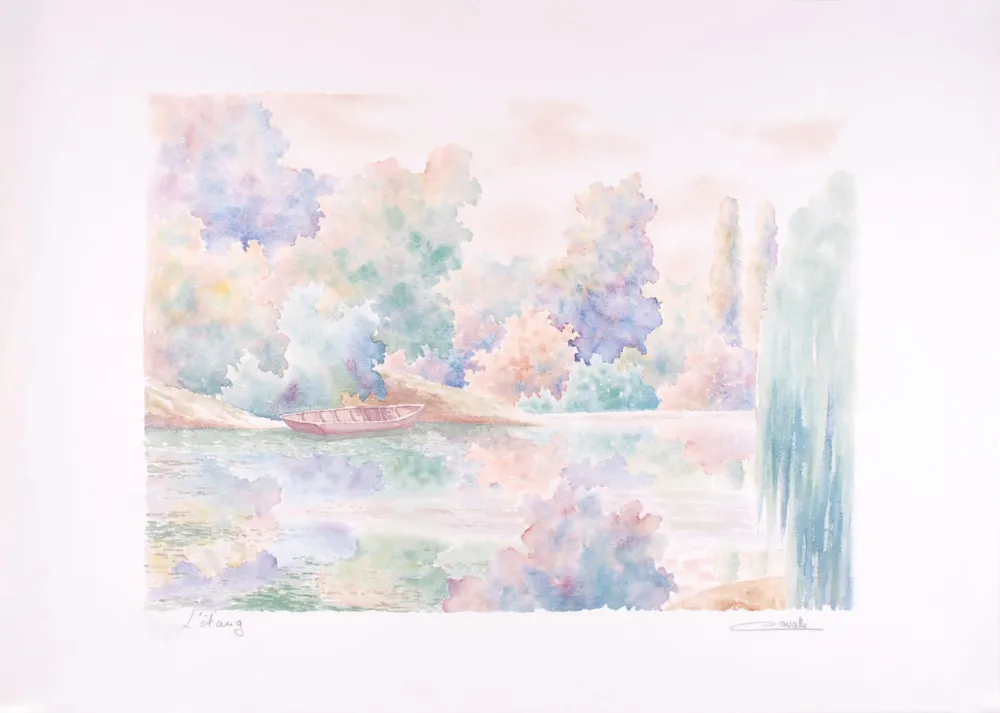 Литография Cavalle - L'étang