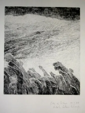 Гравюра Celan Lestrange - Bei wein