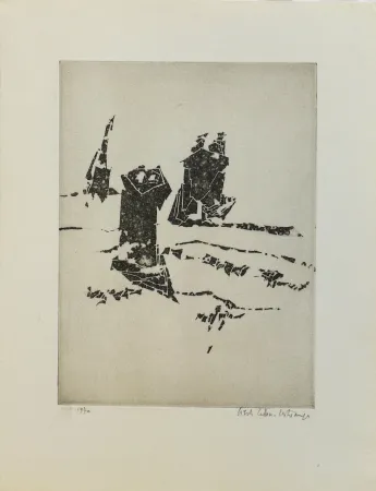 Гравюра Celan Lestrange - Sans titre