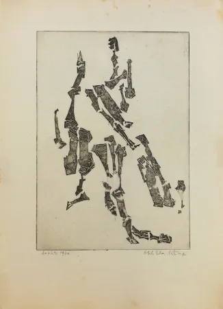 Гравюра Celan Lestrange - Sans titre