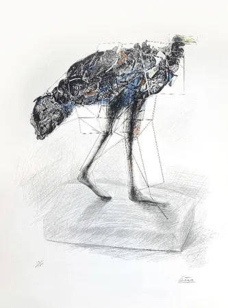 Литография Cesar - La poule