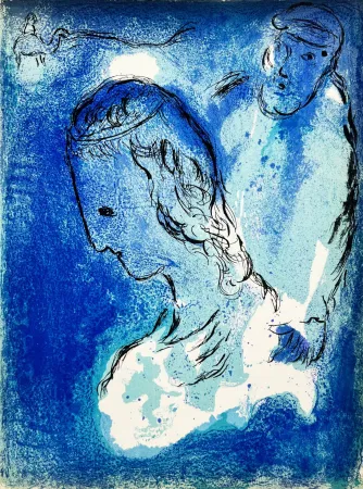 Литография Chagall - Abraham und Sarah