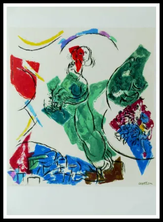 Литография Chagall (After) - FEMME EN VERT