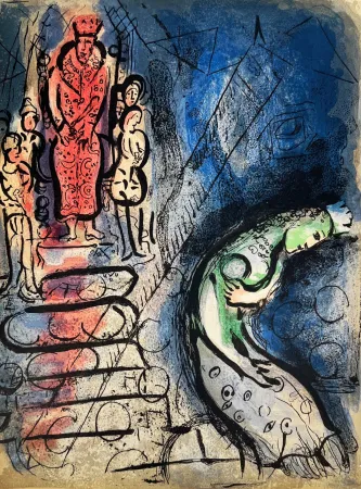 Литография Chagall - Ahasuerus Sends Vasthi Away