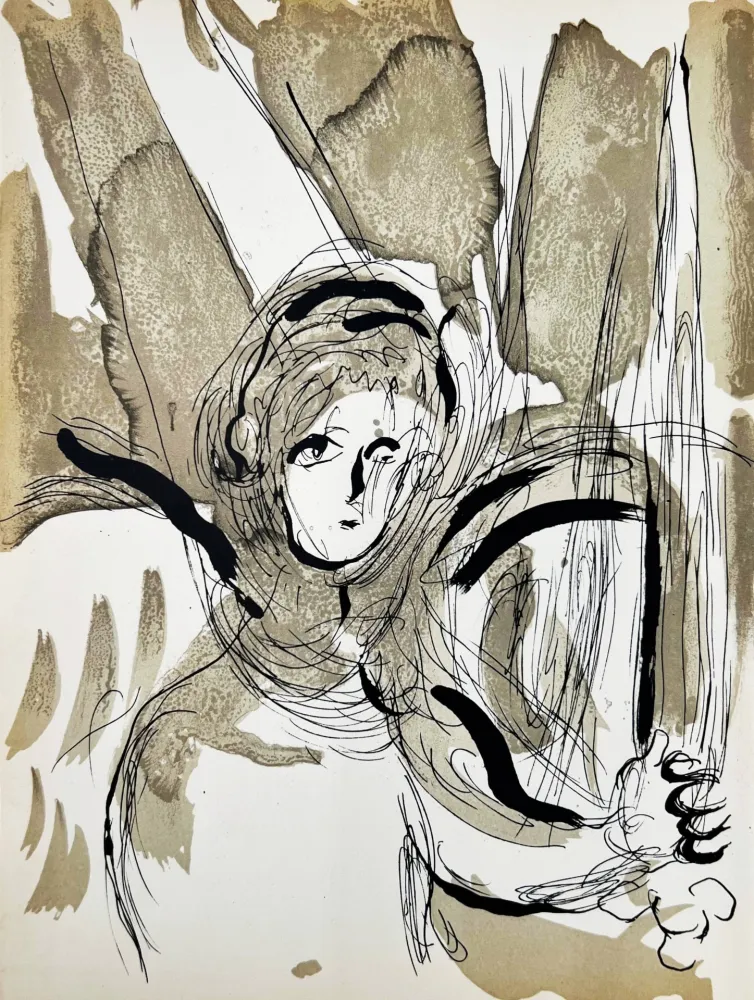 Литография Chagall - Angel with Sword