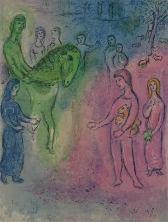 Литография Chagall - Arrivee de Dionysophane