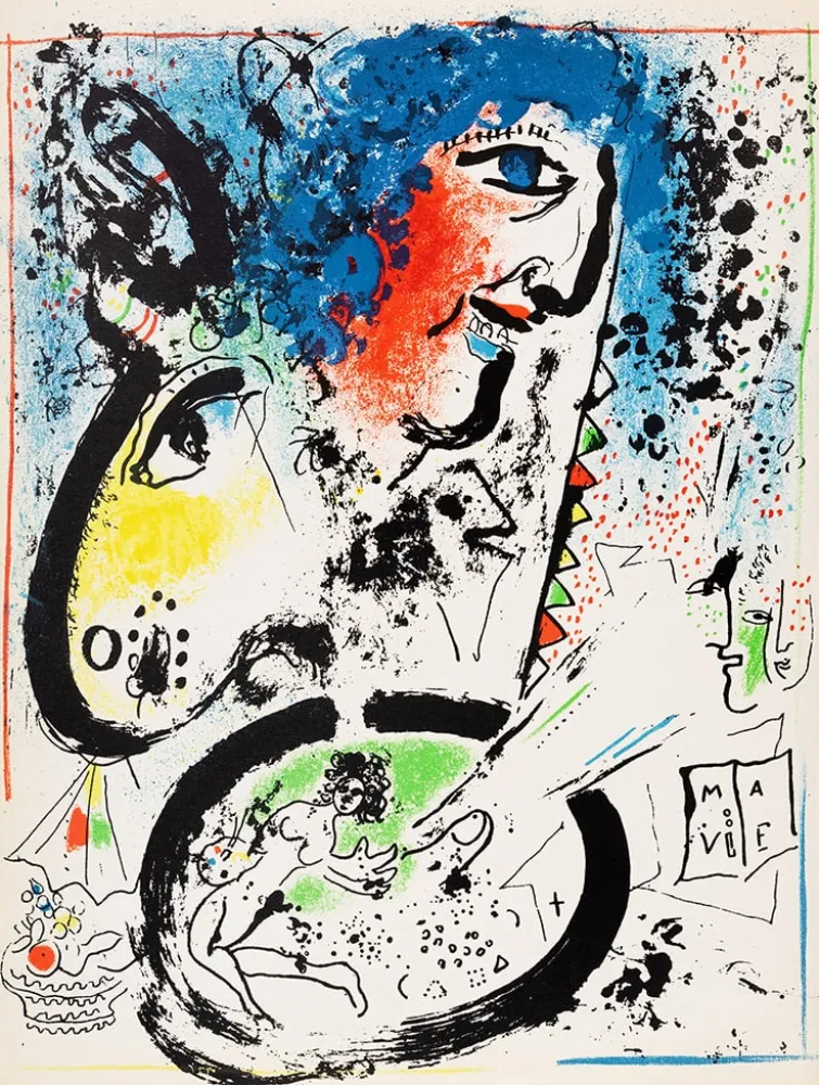 Литография Chagall - Auto-portrait