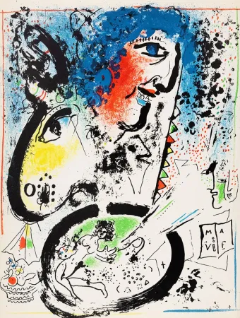 Литография Chagall - Auto-portrait