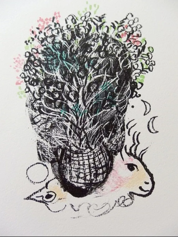 Литография Chagall - Bouquet pour Fernand